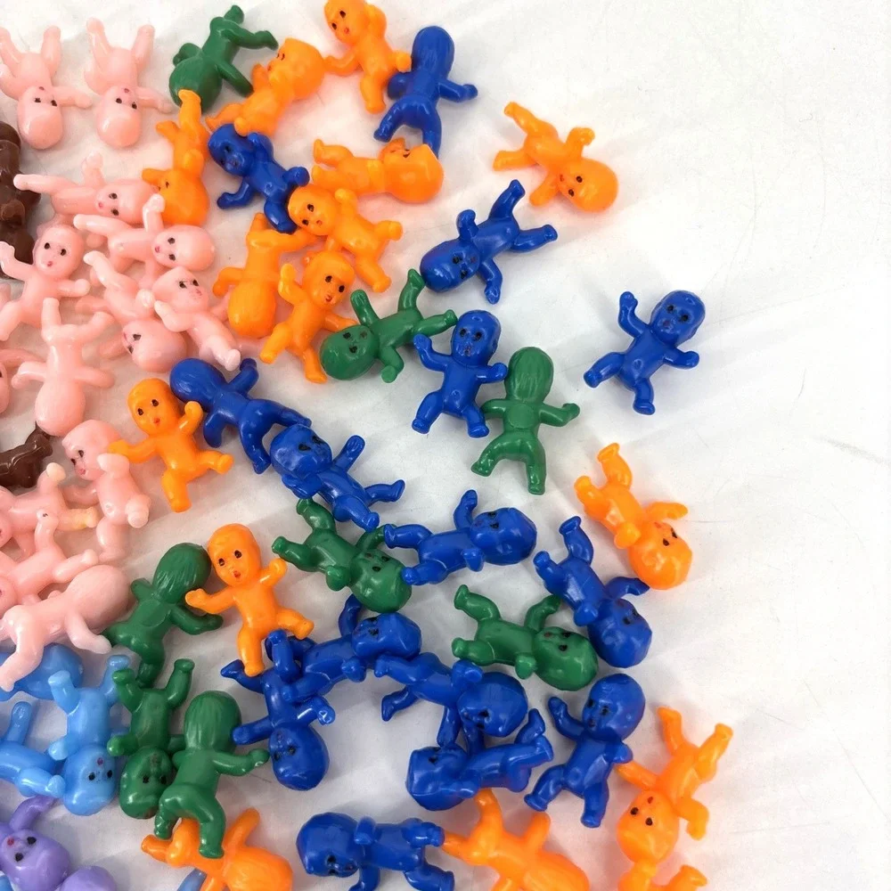 150 Mini Plastic Babies 1 Inch Tiny Figurines for Baby‎ Shower Games Multi Color